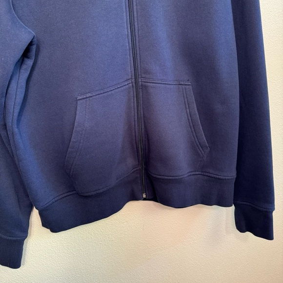 Michael Kors Mens Front Zip Logo Cotton Navy Sweatshirt - Picture 10 of 14